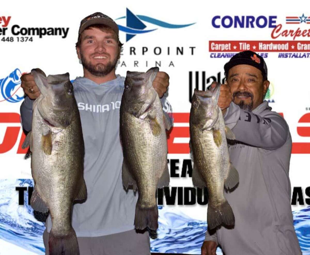 Josh Bensema and Juan Monroy came in second in the CONROEBASS Tuesday Tournament with a stringer weight of 18.11 pounds.
