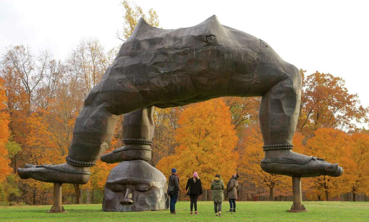 Three Legged Buddha, one of the outdoor sculptures at Storm King. (Provided, Storm King Arts Center)