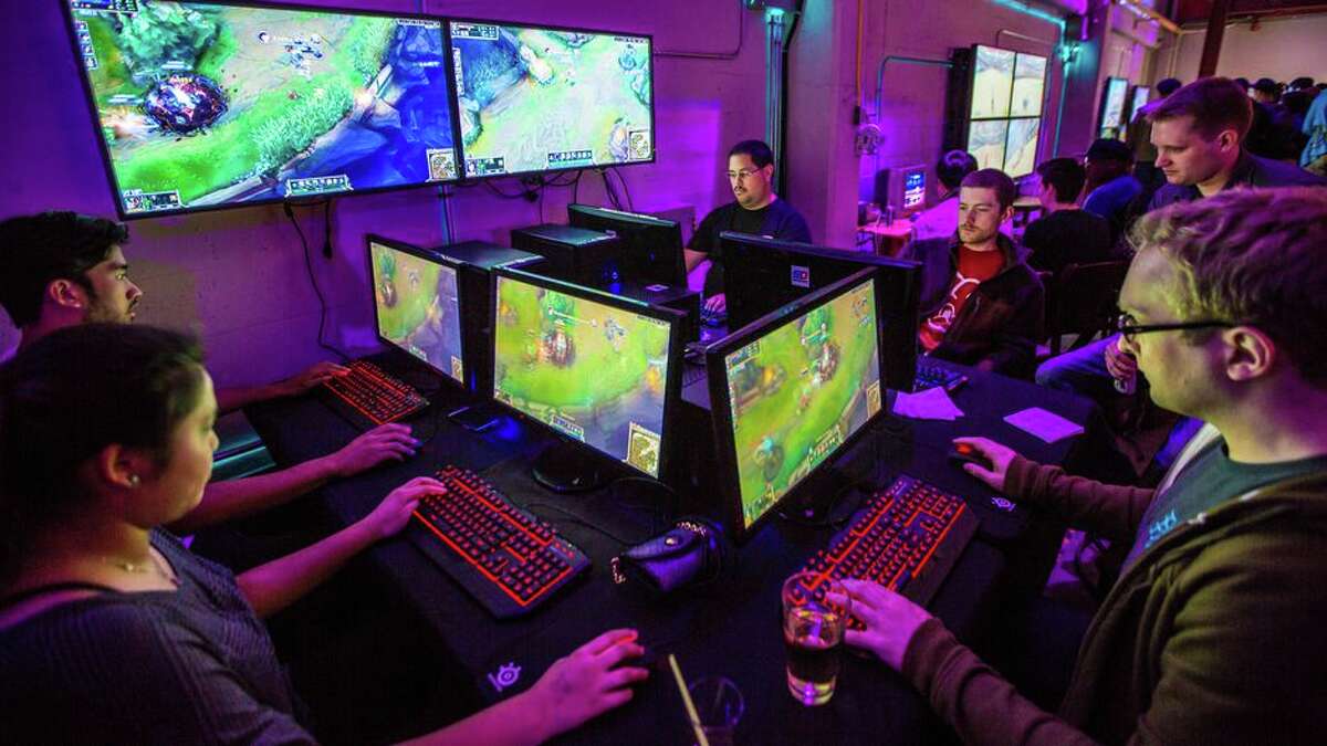 Players competing in a League of Legends match.