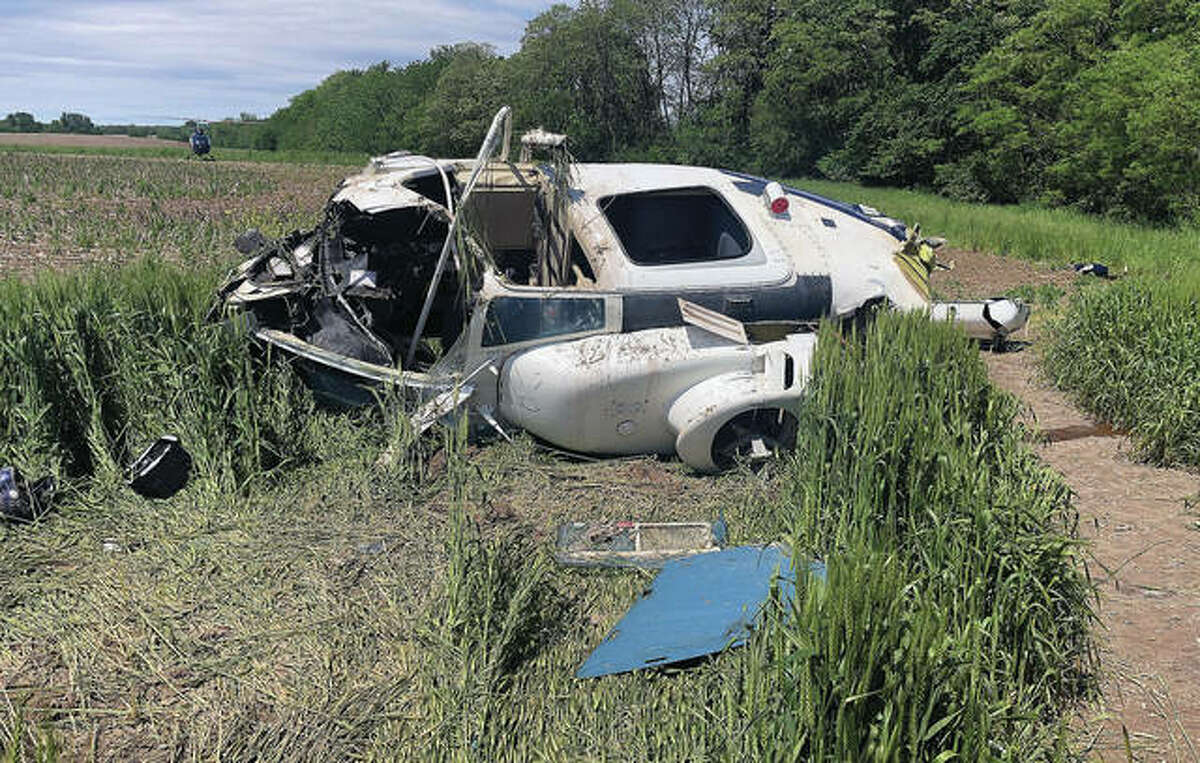 Pilot walks away after copter crashes into wheat field