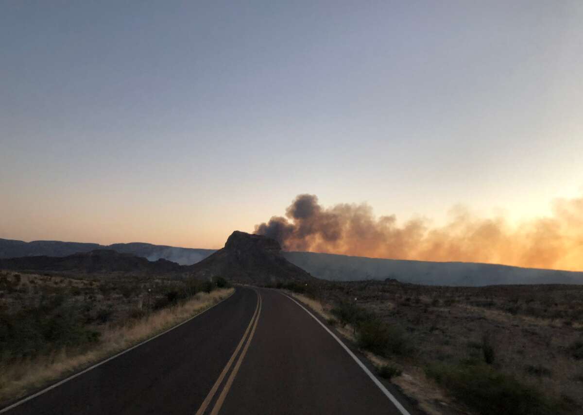 Firefighters with Terlingua Fire & EMS on Wednesday evening approach a large wildfire that crossed over the Rio Grande River into a historic area of Big Bend National Park.