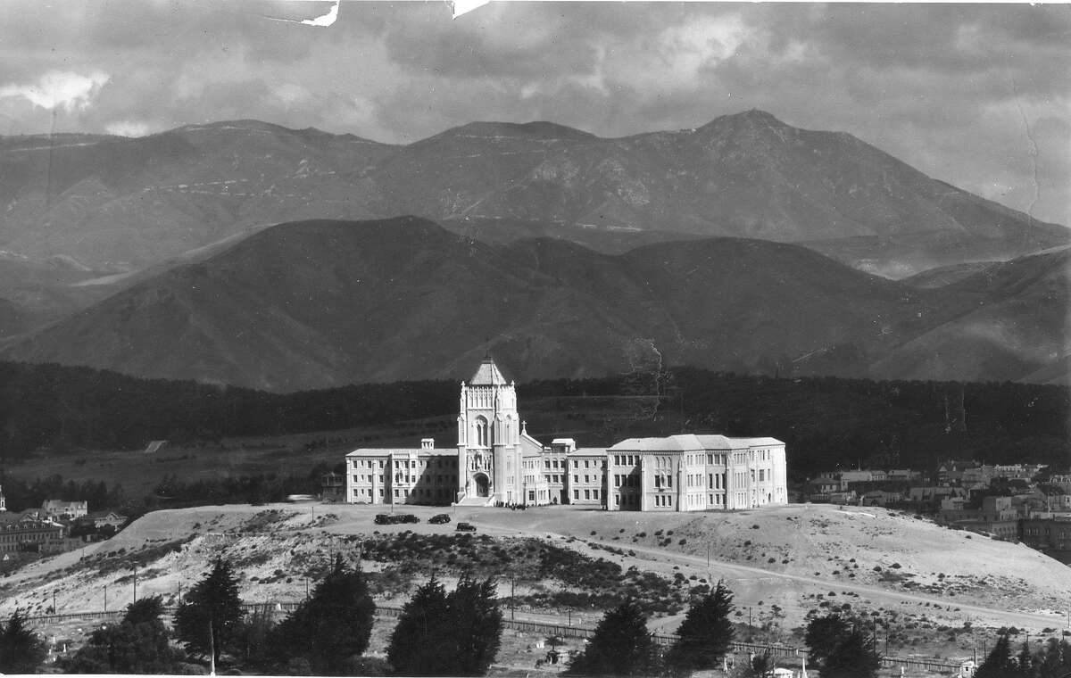 A majestic view of Lone Mountain College, also known as San Francisco College for Women, May 23, 1933 No Photographer info.