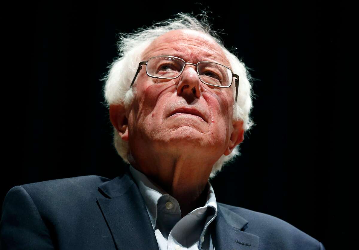 Vermont Sen. Bernie Sanders appears at a campaign rally for Rep. Barbara Lee at the Berkeley Community Theater in Berkeley, Calif. on Saturday, Oct. 27, 2018.