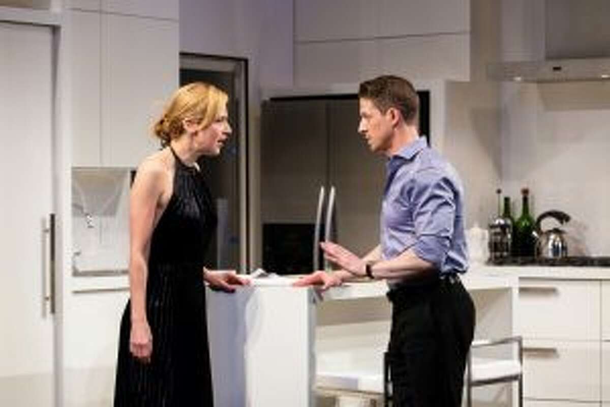 Beth Riesgraf and Zach Appelman star in The Engagement Party, which runs through Feb. 3 at the Hartford Stage. - Photo courtesy of Hartford Stage