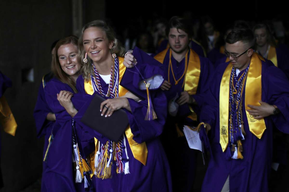 Scenes from Midland High's commencement ceremony