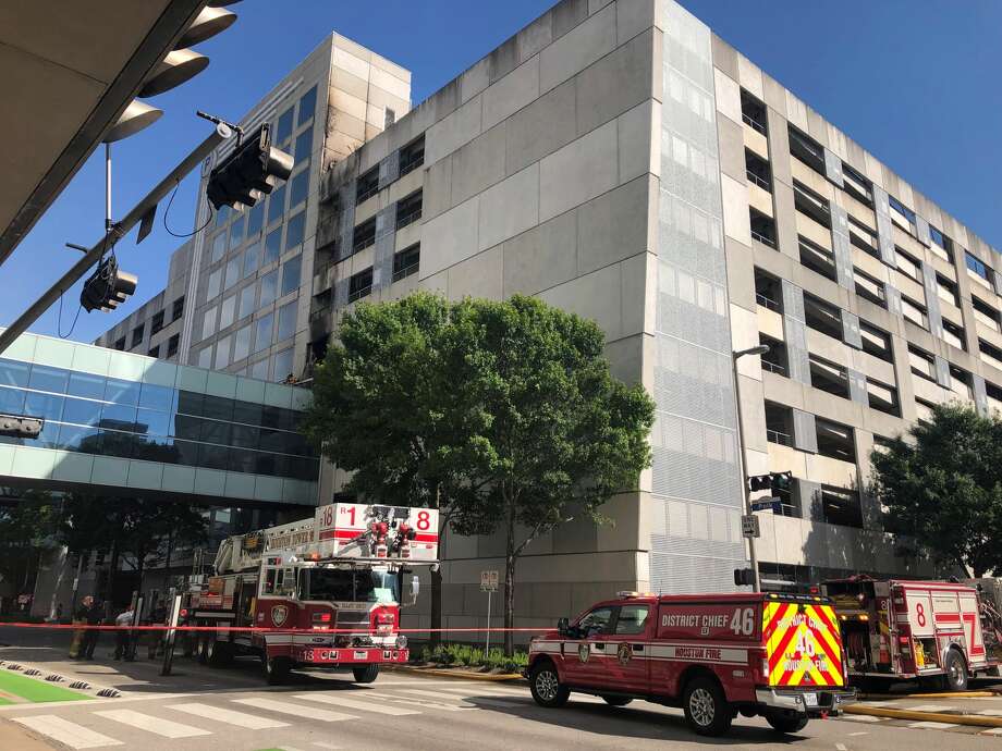 Car Fire Erupts In Hilton Parking Garage In Downtown Houston