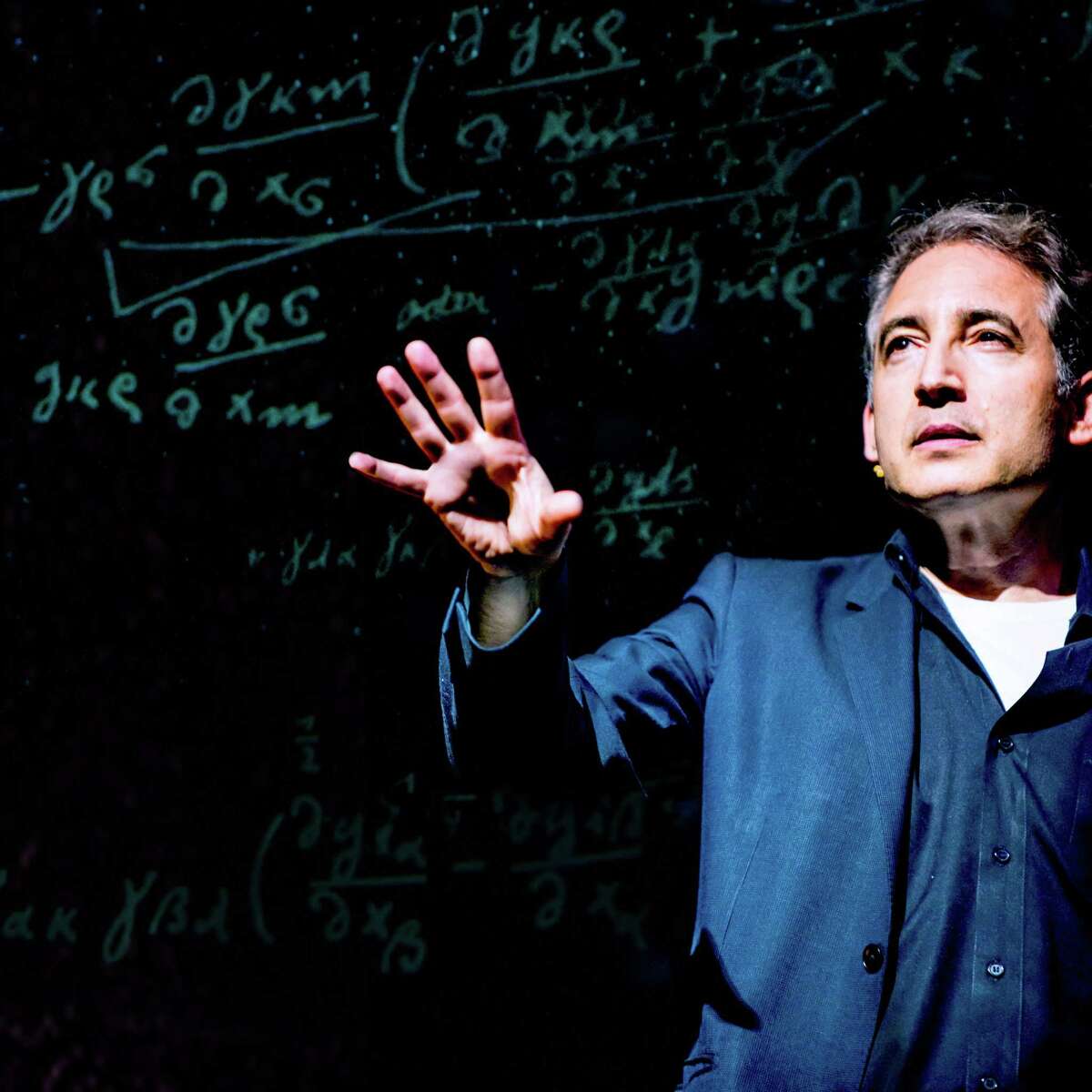 Playwright Brian Greene, a Columbia University physicist, in a scene from his work "Light Falls."