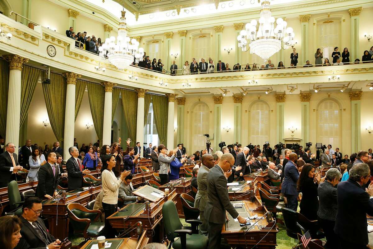 Members of the California Assembly in the State Capitol on Tuesday, Feb. 12, 2019, in Sacramento.