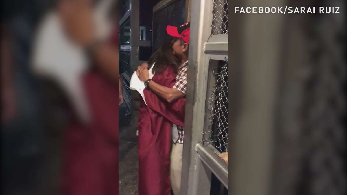 The viral video of a Laredo graduate meeting her father on the international bridge has been viewed over 1.8 million times.