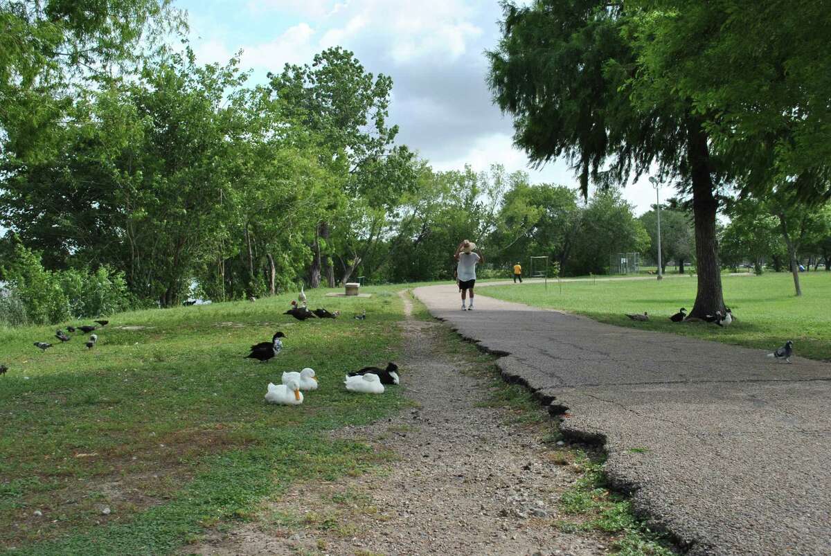 Burke/Crenshaw Park in Pasadena is home of many ducks and a place where residents frequently exercise.