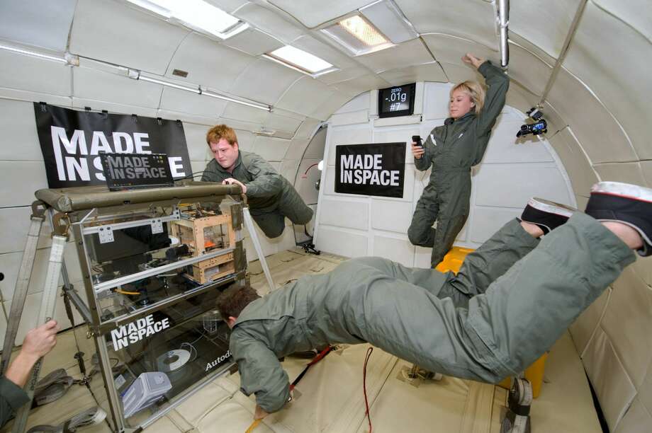 This undated photo provided by Made In Space shows a 3D Printer during testing in the Microgravity Science Glovebox (MSG) Engineering Unit at Marshall Space Flight Center. NASA sent a 3D printer to the International Space Station in hopes that astronauts will be able to one day fix their spacecraft by cranking out spare parts on the spot. (Associated Press)