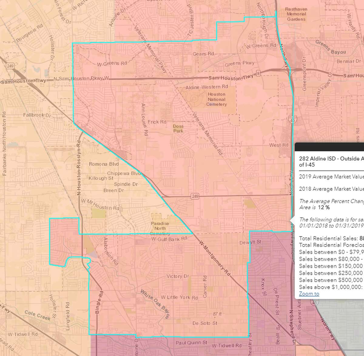 Houston-area neighborhoods with the highest increase in residential ...