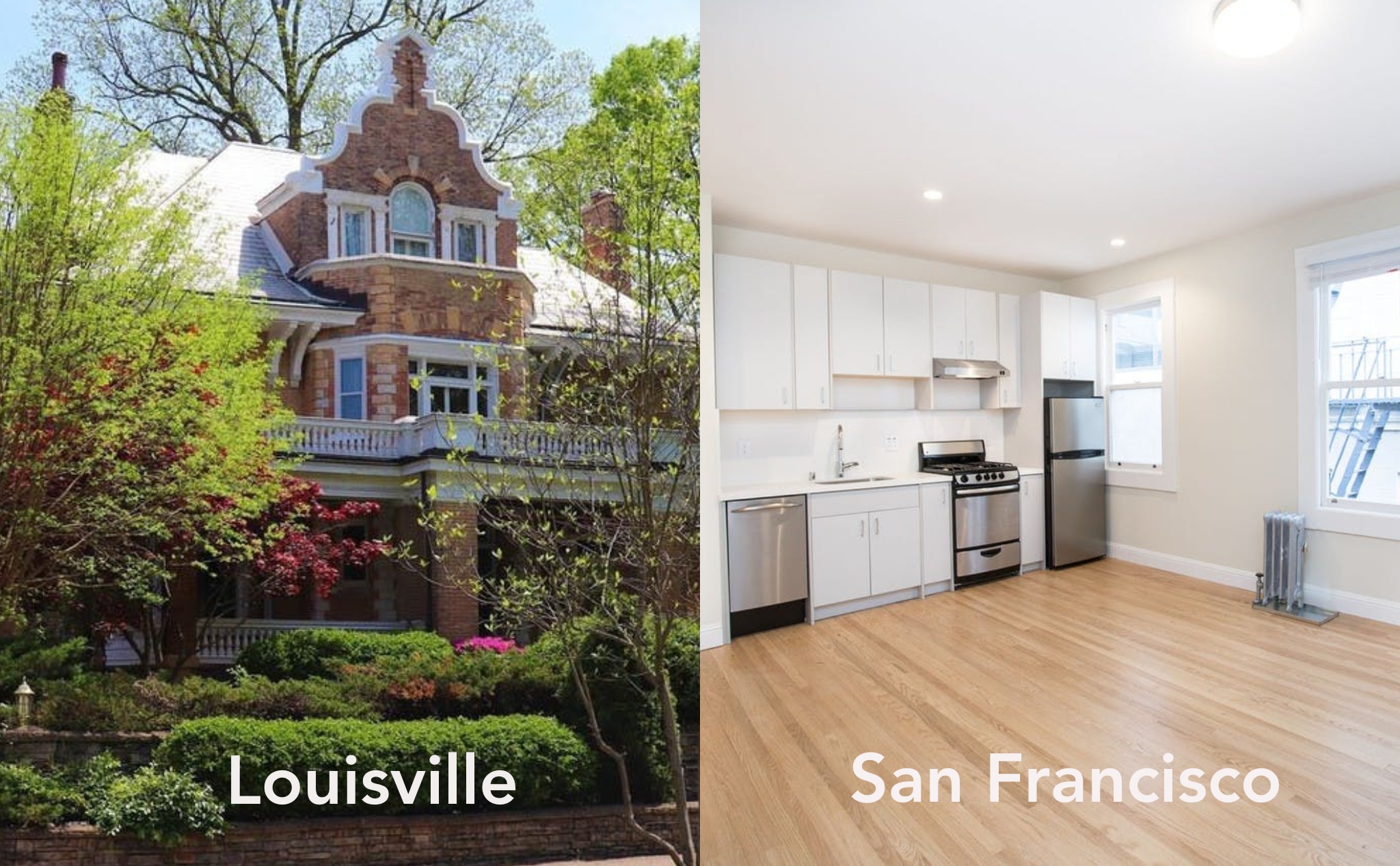 What $2,800 rents you in 12 cities including Seattle, San Francisco and Louisville