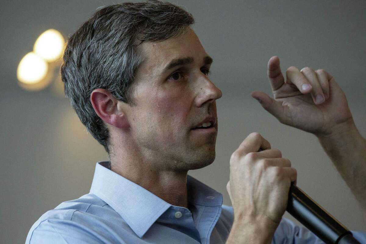 Beto O'Rourke, a Democratic presidential hopeful, speaks during a town hall campaign event at the Hopkins Center for the Arts at Dartmouth College in Hanover, N.H., May 10, 2019. O’Rourke attempted to revive his flagging presidential campaign on May 14, saying his failure to acknowledge the advantages of running for president as a white man who has led a life of relative privilege was a mistake. (Elizabeth Frantz/The New York Times)