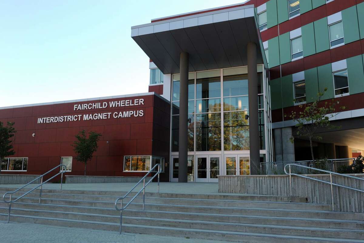 Exterior of Fairchild Wheeler Interdistrict Magnet School Campus, in Bridgeport, Conn. Oct. 27, 2014.