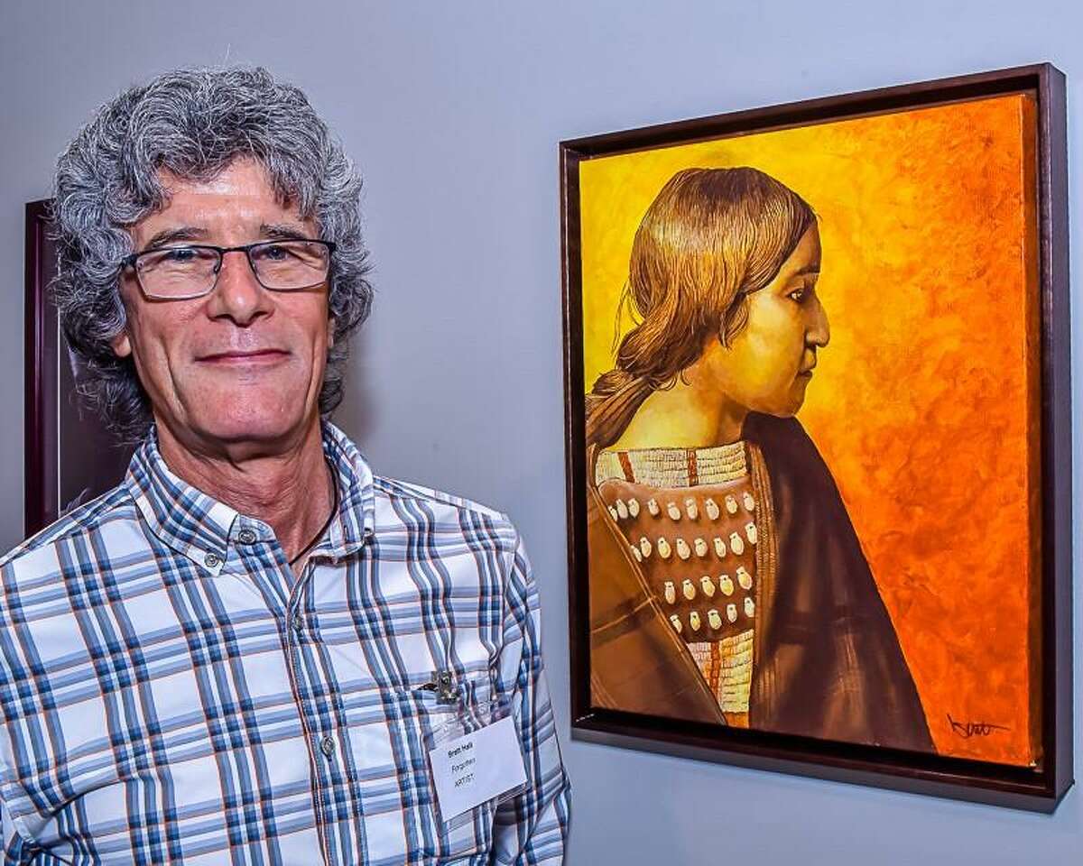 Pictured is artist Brett Hall with his artwork “Forgotten," an acrylic on canvas. The artwork was the 2nd place in the Acrylic Division at the 34th Annual Texas and Neighbors Art Exhibition, Irving, Texas.
