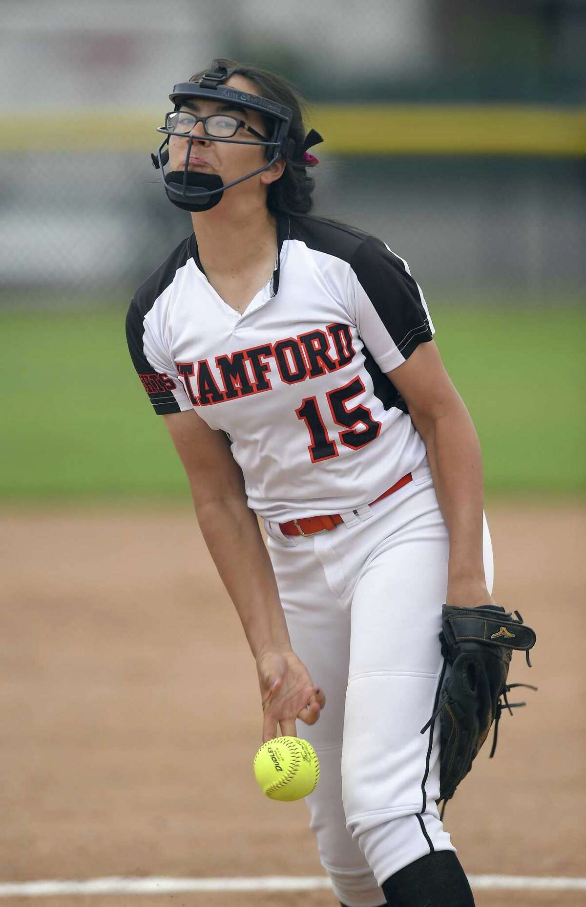 Stamford defeated New Milford 10-0 in a CIAC Class LL softball tournament at Stamford High School on May 29, 2019 in Stamford, Connecticut.