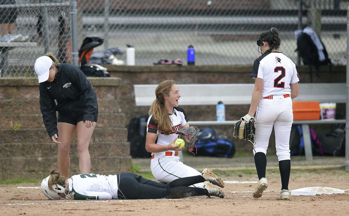 Stamford defeated New Milford 10-0 in a CIAC Class LL softball tournament at Stamford High School on May 29, 2019 in Stamford, Connecticut.