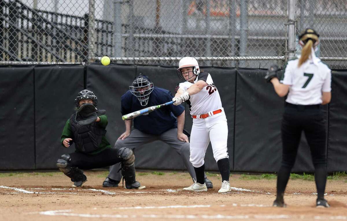 Stamford defeated New Milford 10-0 in a CIAC Class LL softball tournament at Stamford High School on May 29, 2019 in Stamford, Connecticut.