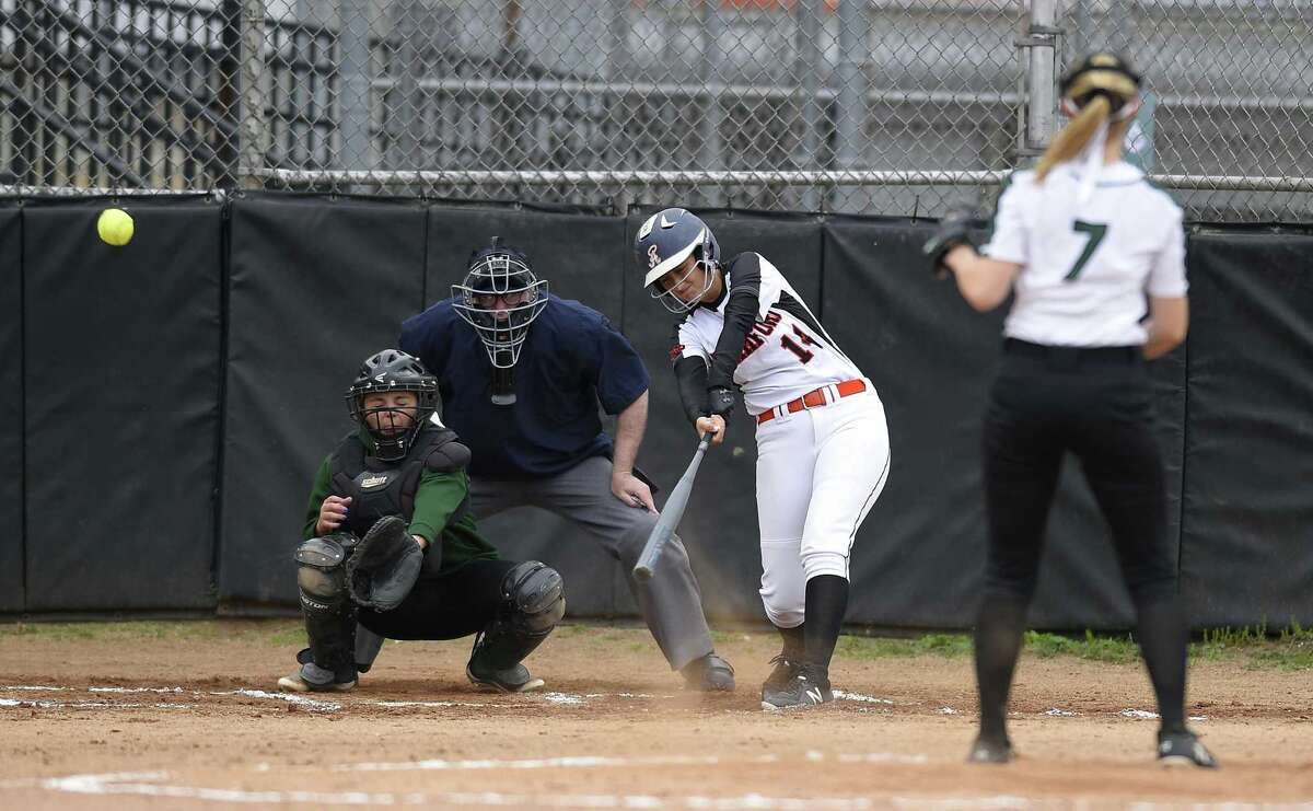 Stamford defeated New Milford 10-0 in a CIAC Class LL softball tournament at Stamford High School on May 29, 2019 in Stamford, Connecticut.
