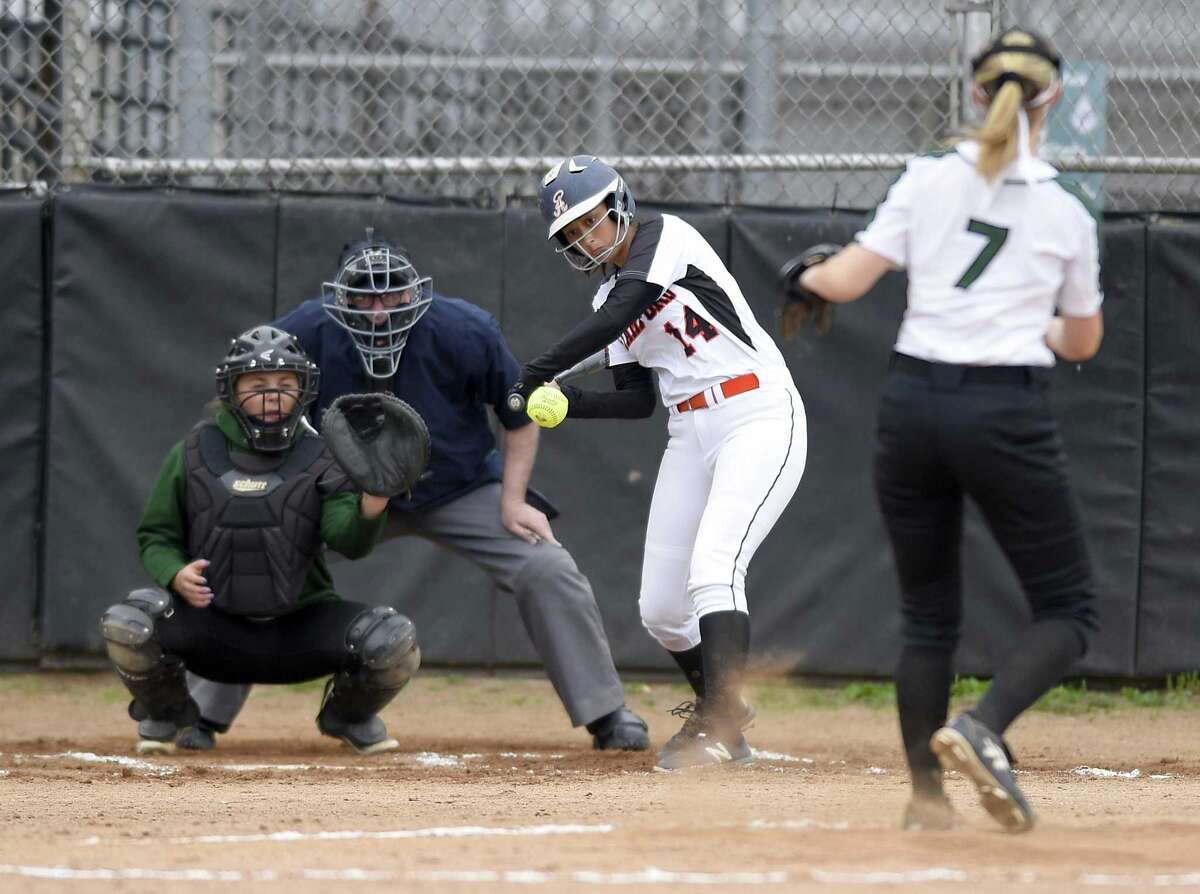 Stamford defeated New Milford 10-0 in a CIAC Class LL softball tournament at Stamford High School on May 29, 2019 in Stamford, Connecticut.