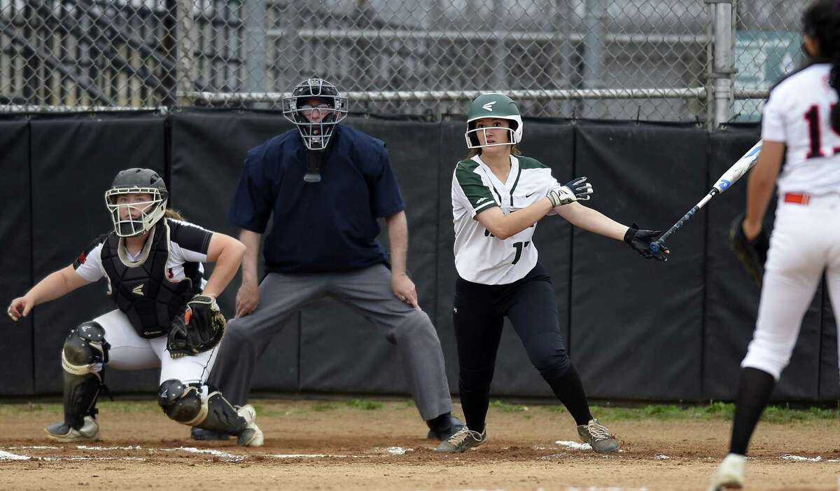 Stamford defeated New Milford 10-0 in a CIAC Class LL softball tournament at Stamford High School on May 29, 2019 in Stamford, Connecticut.