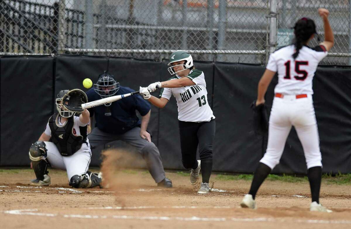 Stamford defeated New Milford 10-0 in a CIAC Class LL softball tournament at Stamford High School on May 29, 2019 in Stamford, Connecticut.