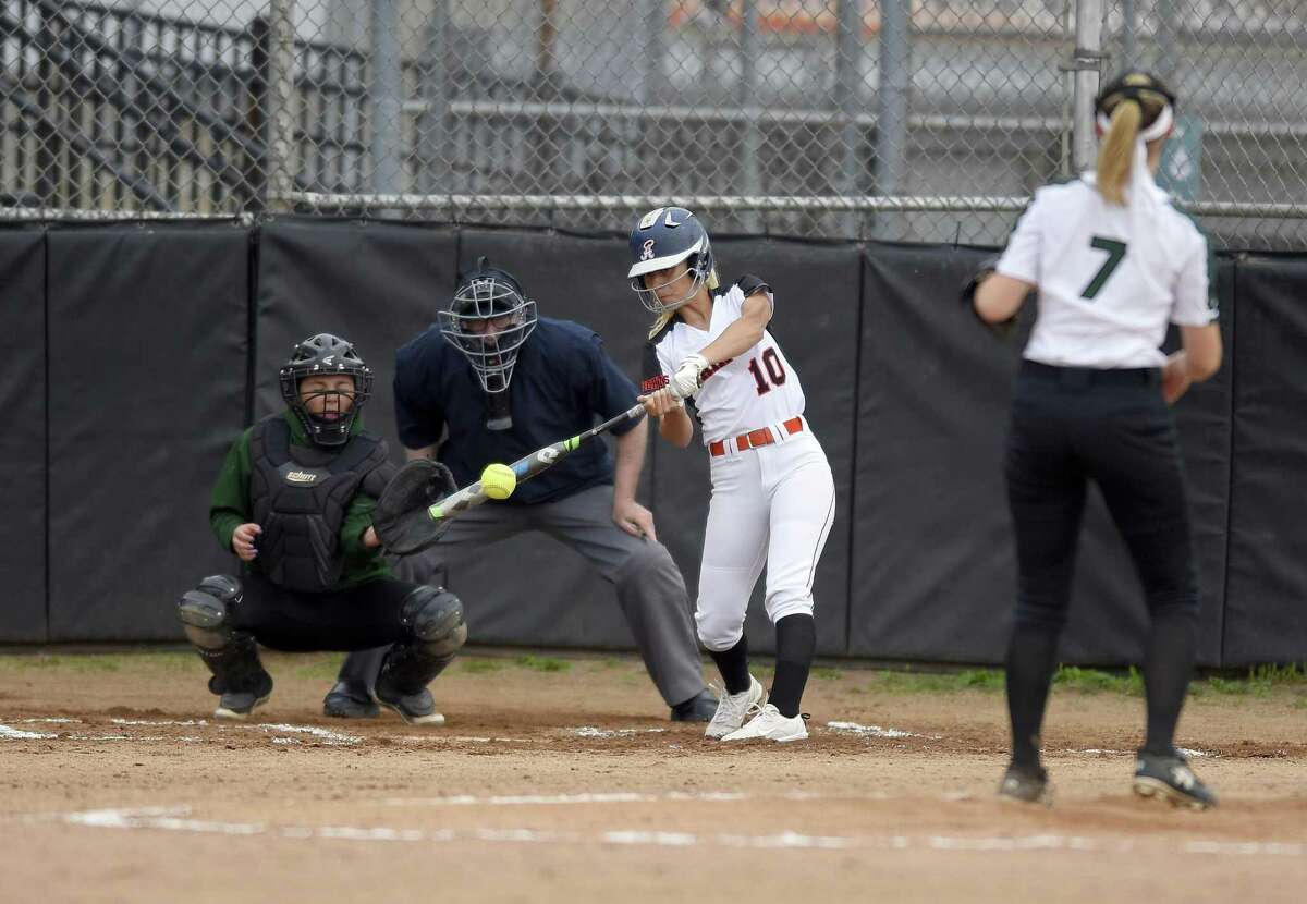 Stamford defeated New Milford 10-0 in a CIAC Class LL softball tournament at Stamford High School on May 29, 2019 in Stamford, Connecticut.