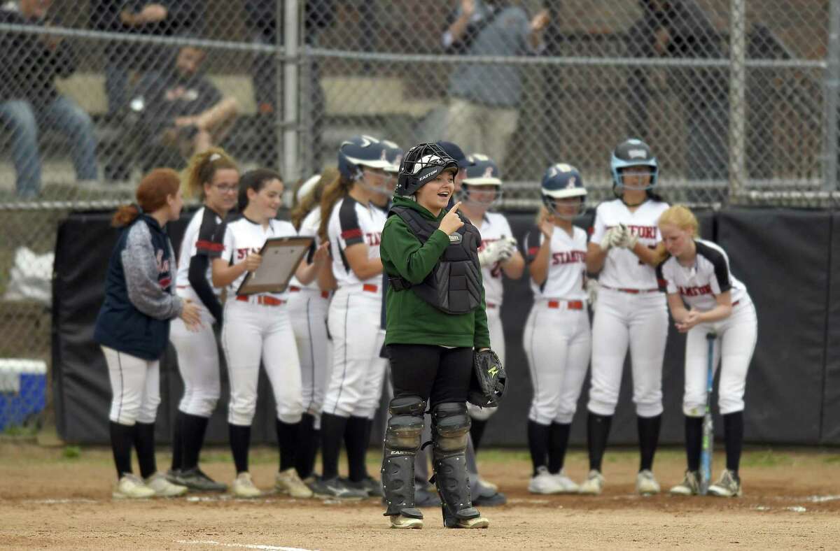 Stamford defeated New Milford 10-0 in a CIAC Class LL softball tournament at Stamford High School on May 29, 2019 in Stamford, Connecticut.