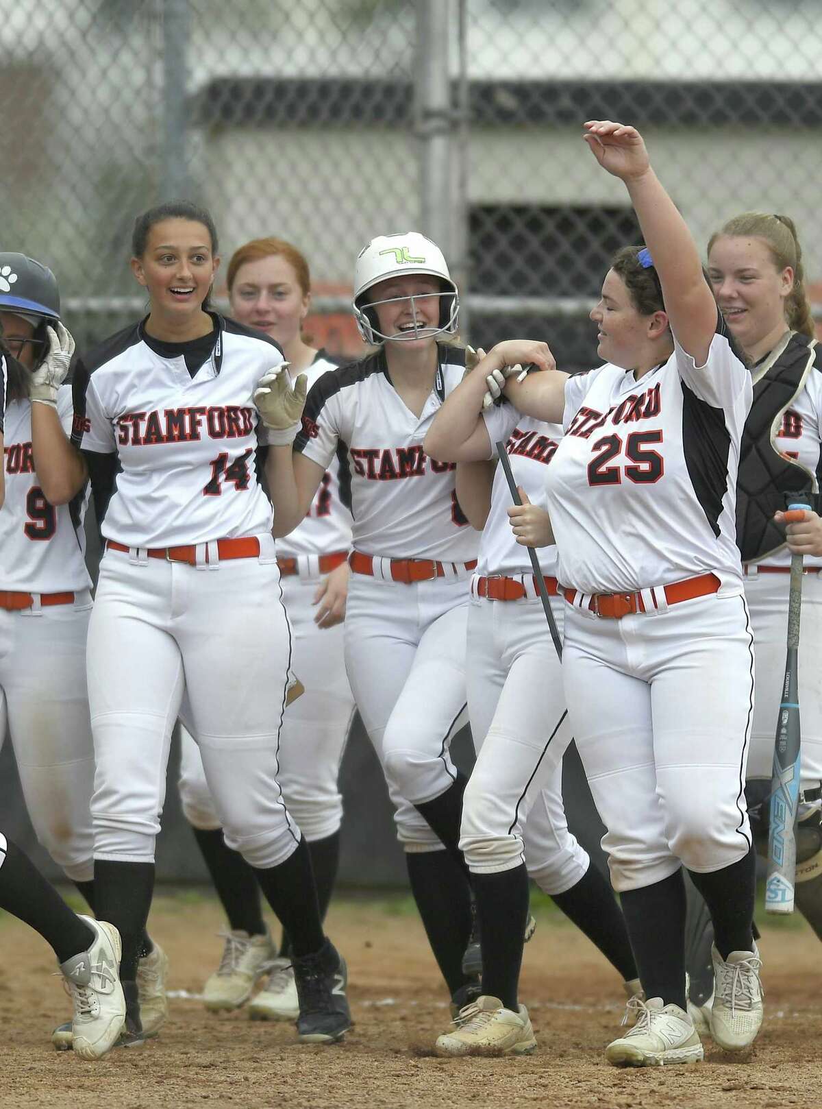 Stamford defeated New Milford 10-0 in a CIAC Class LL softball tournament at Stamford High School on May 29, 2019 in Stamford, Connecticut.
