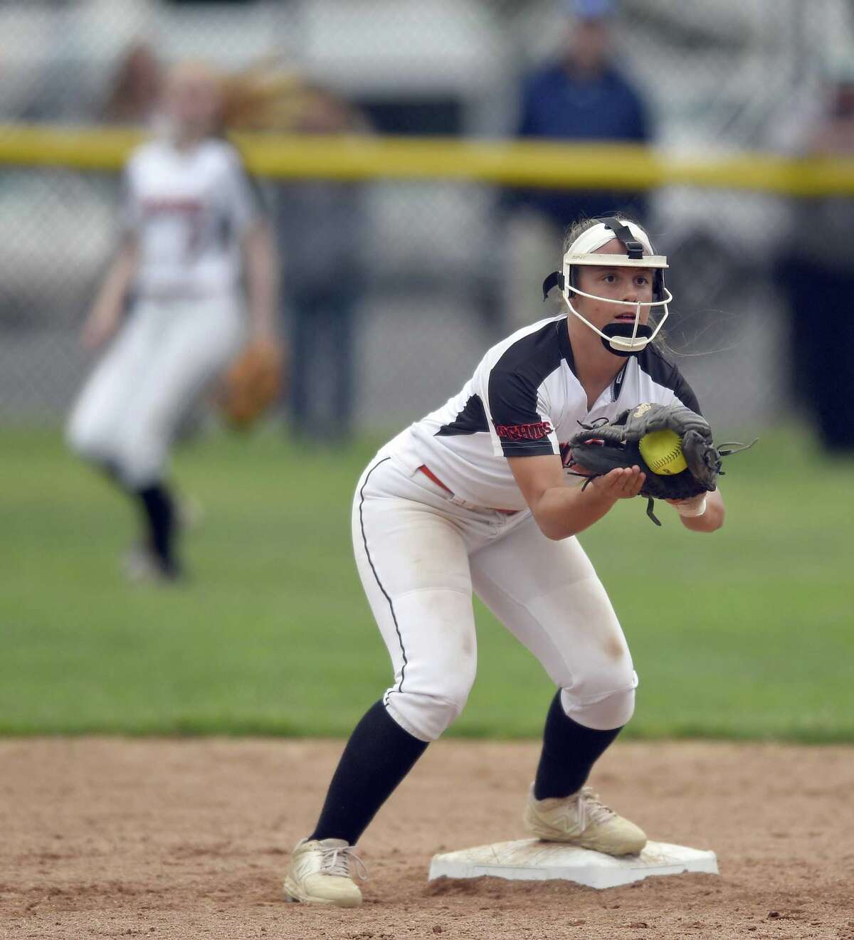 Stamford defeated New Milford 10-0 in a CIAC Class LL softball tournament at Stamford High School on May 29, 2019 in Stamford, Connecticut.