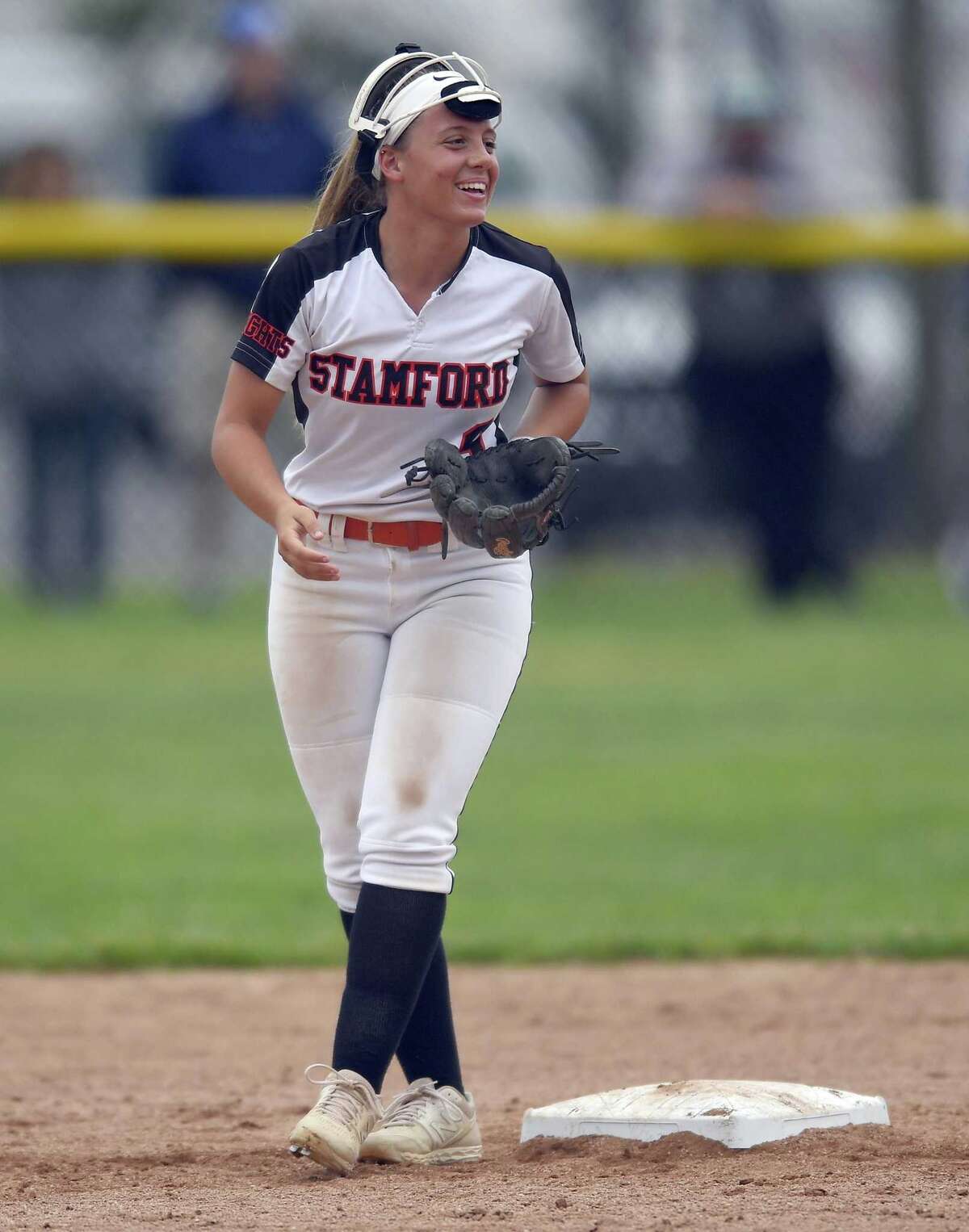 Stamford defeated New Milford 10-0 in a CIAC Class LL softball tournament at Stamford High School on May 29, 2019 in Stamford, Connecticut.