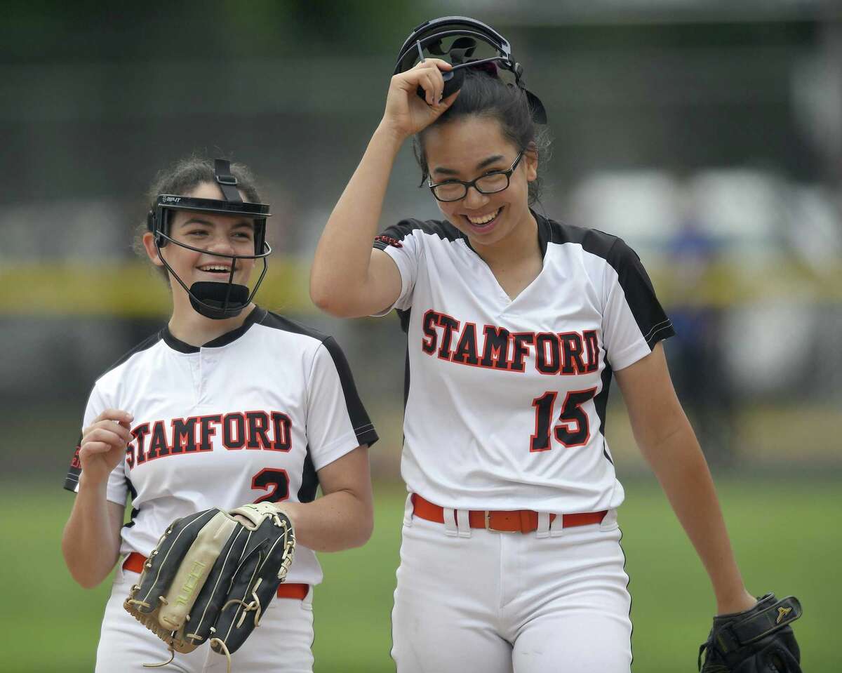 Stamford defeated New Milford 10-0 in a CIAC Class LL softball tournament at Stamford High School on May 29, 2019 in Stamford, Connecticut.