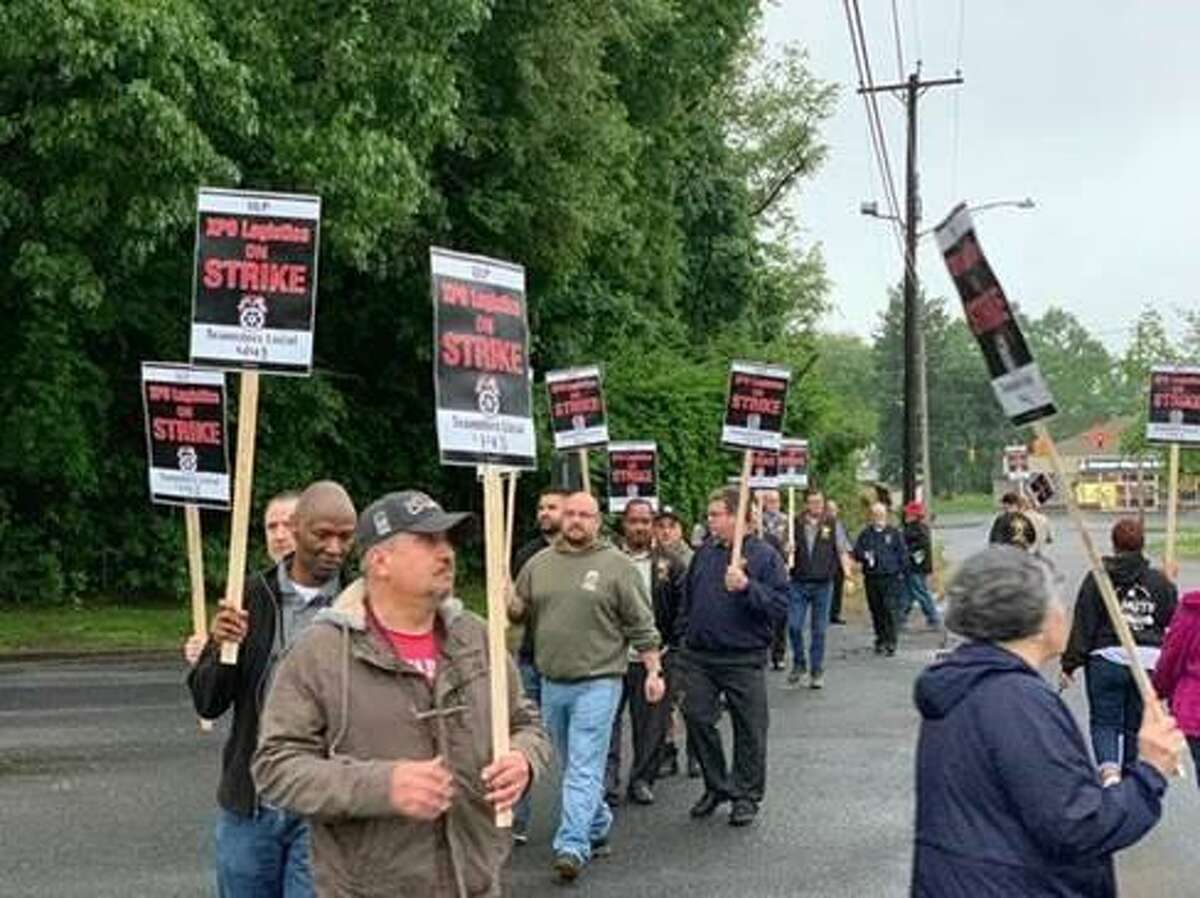 About a dozen workers at an XPO Logistics facility in North Haven, Conn., walked out the morning of Thursday, May 30, 2019, to protest allegedly unfair labor practices.