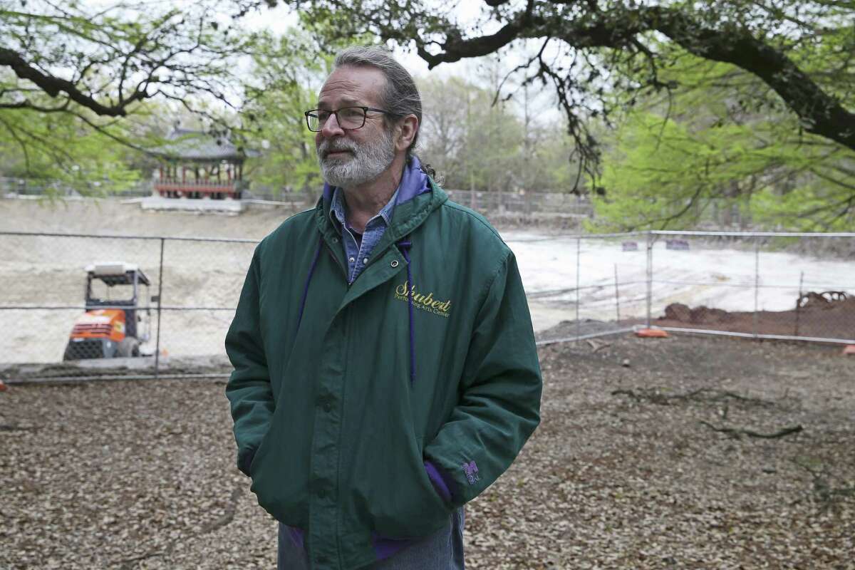Neighborhood resident Patrick Donnelly, 63, talks about the delays in repairing the Denman Estate Park pond on Thursday, Feb. 28 2019. At the time, he said that six months after the city drained the leaking pond, animals had died and wildlife hadn't come back. But the repaired pond has been restored and was refilled in mid-May. Area residents, including Donnelly, say they’re pleased with the results, although Donnelly says it will be a year before the full effects of the changes are known.