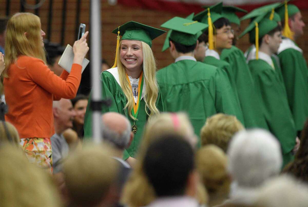 Trinity Catholic High School Class of 2019 commencement exercises on May 30, 2019 in Stamford, Connecticut.