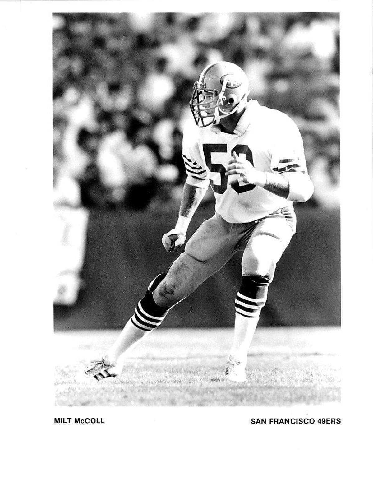 Milt McColl played outside linebacker for the 49ers from 1981-87.