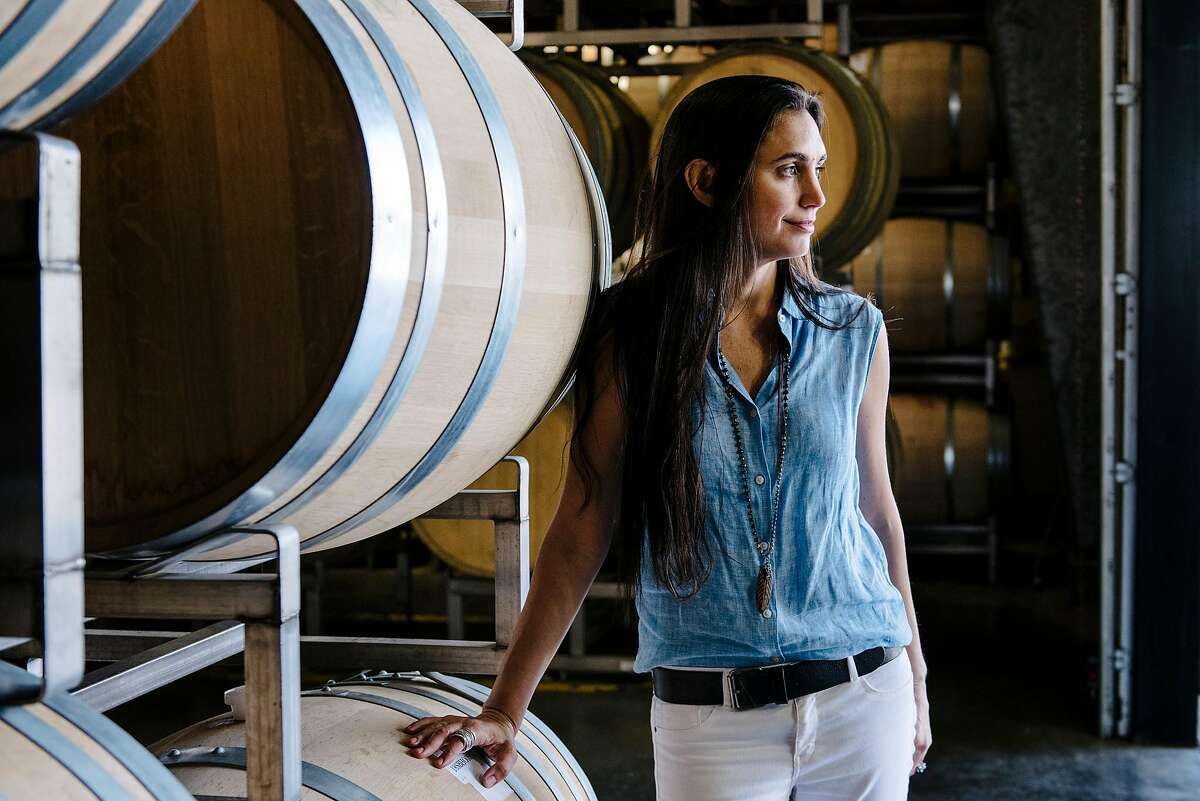 Stephanie Honig, president of the Napa Valley Cannabis Association, poses for a portrait at her family's Honig Vineyard & Winery in Rutherford, Calif, on Thursday, May 30, 2019. The Napa Valley Cannabis Association, which is pushing to legalize the commercial cultivation of cannabis in Napa County, this week got enough signatures on a petition to put the question on the ballot in 2020.