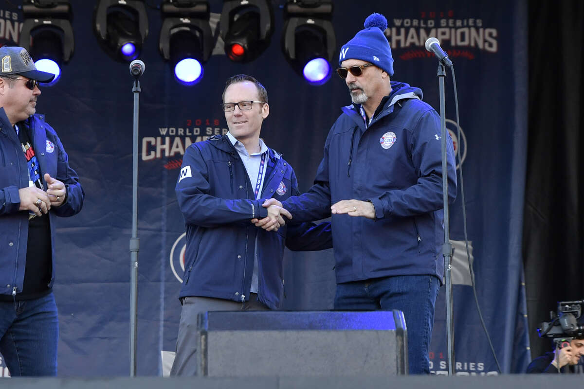 In addition to working with a new partner in Len Kasper, Jim Deshaies (right) also got to experience a World Series championship parade with the Cubs four years after leaving the Astros following the 2012 season.