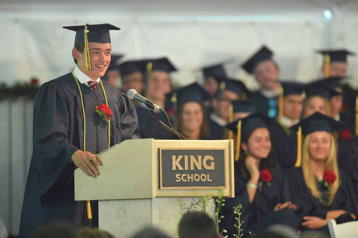 King School Class of 2019 commencement exercises on May 31, 2019 in Stamford, Connecticut.