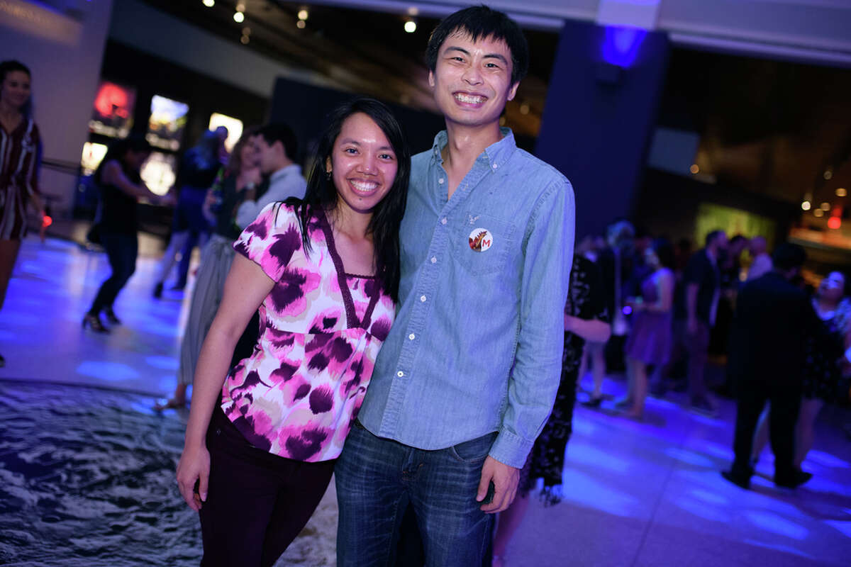 Guests party with dinosaurs at Houston Museum of Natural Science's