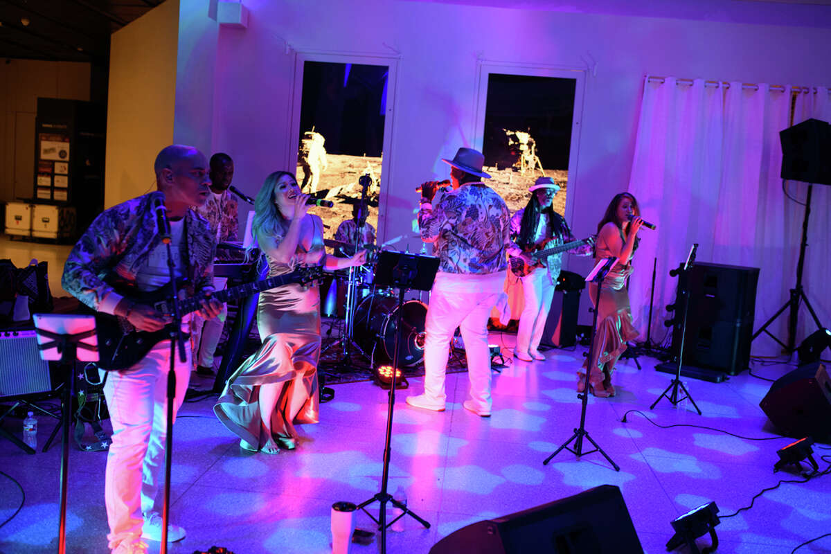 Guests party with dinosaurs at Houston Museum of Natural Science's