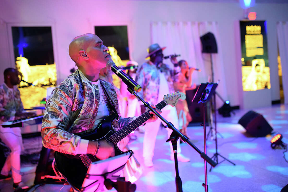 Guests party with dinosaurs at Houston Museum of Natural Science's