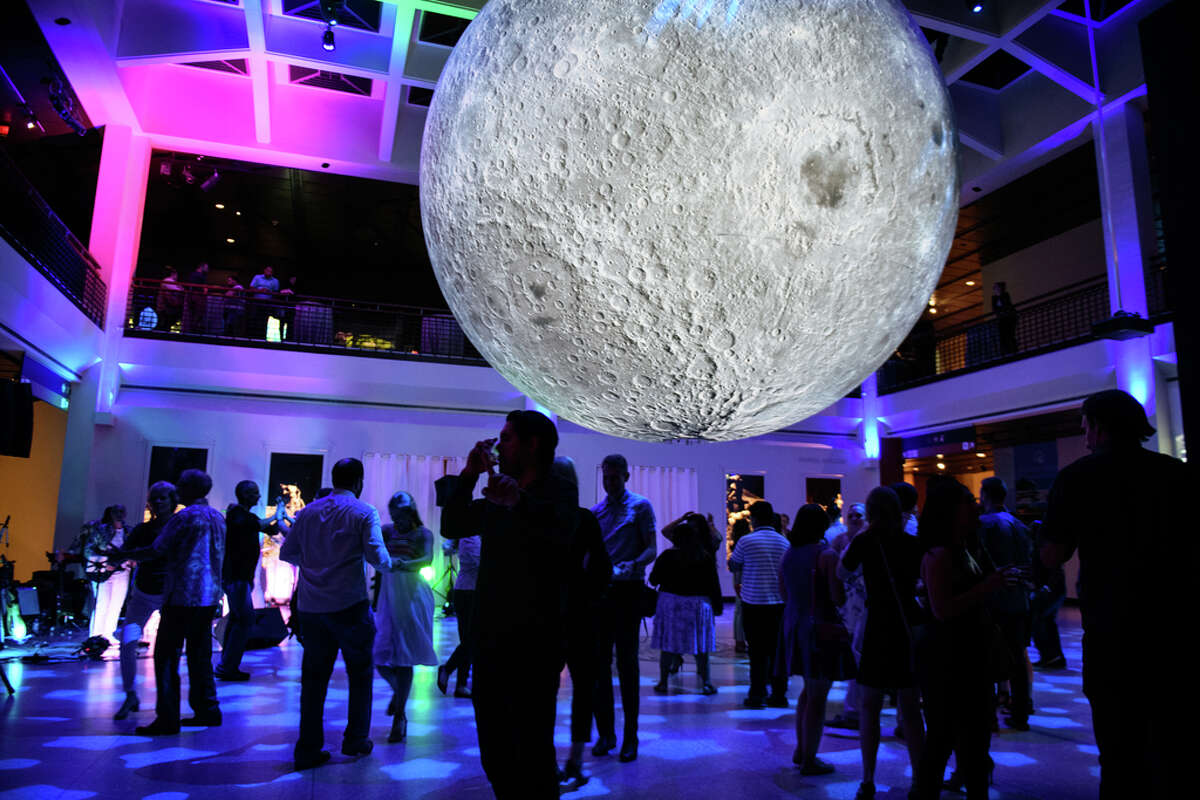 Guests party with dinosaurs at Houston Museum of Natural Science's