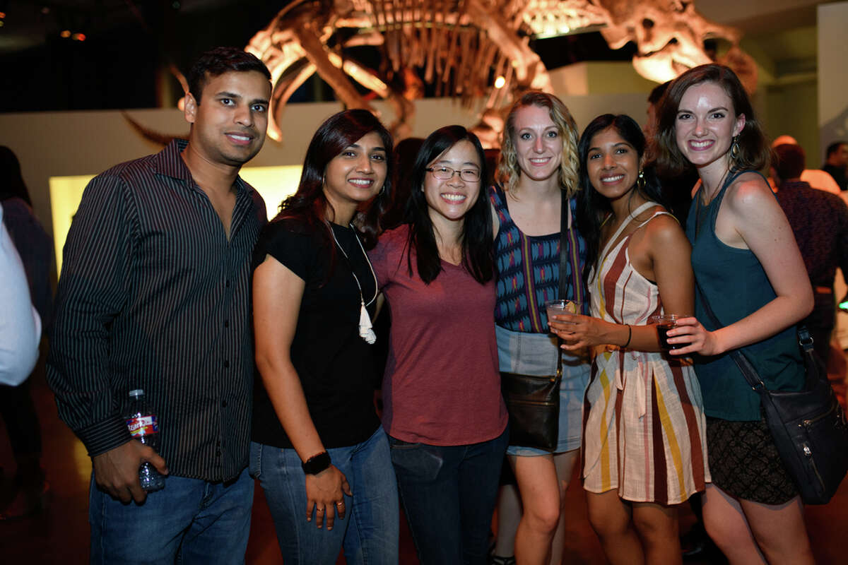 Guests party with dinosaurs at Houston Museum of Natural Science's