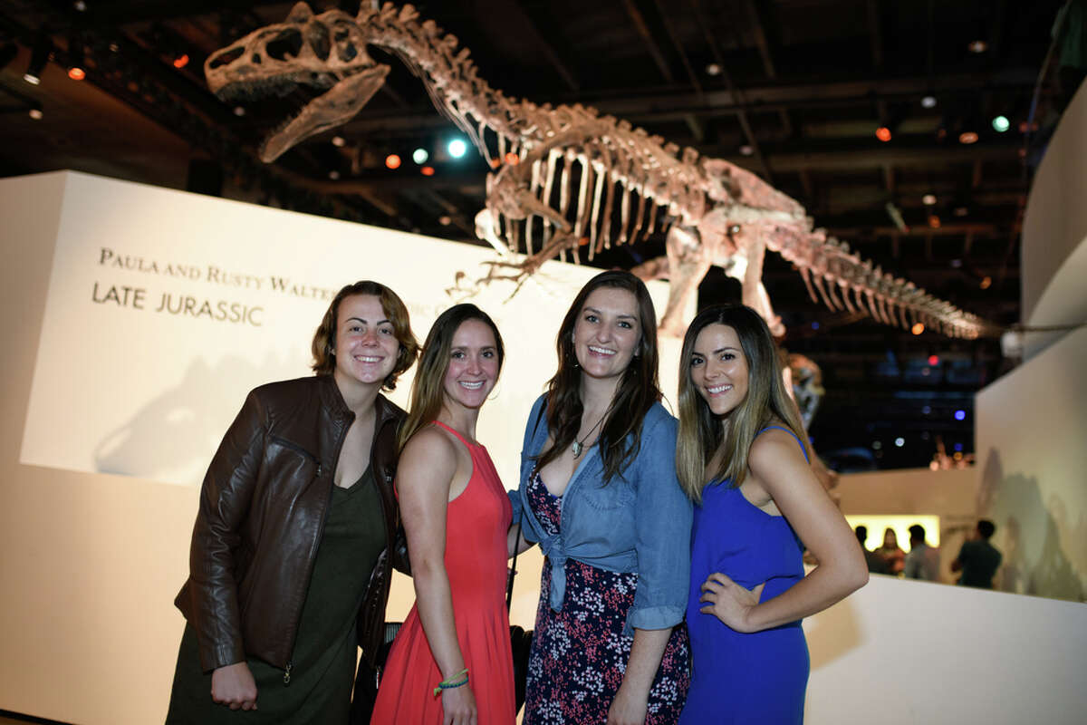 Guests party with dinosaurs at Houston Museum of Natural Science's