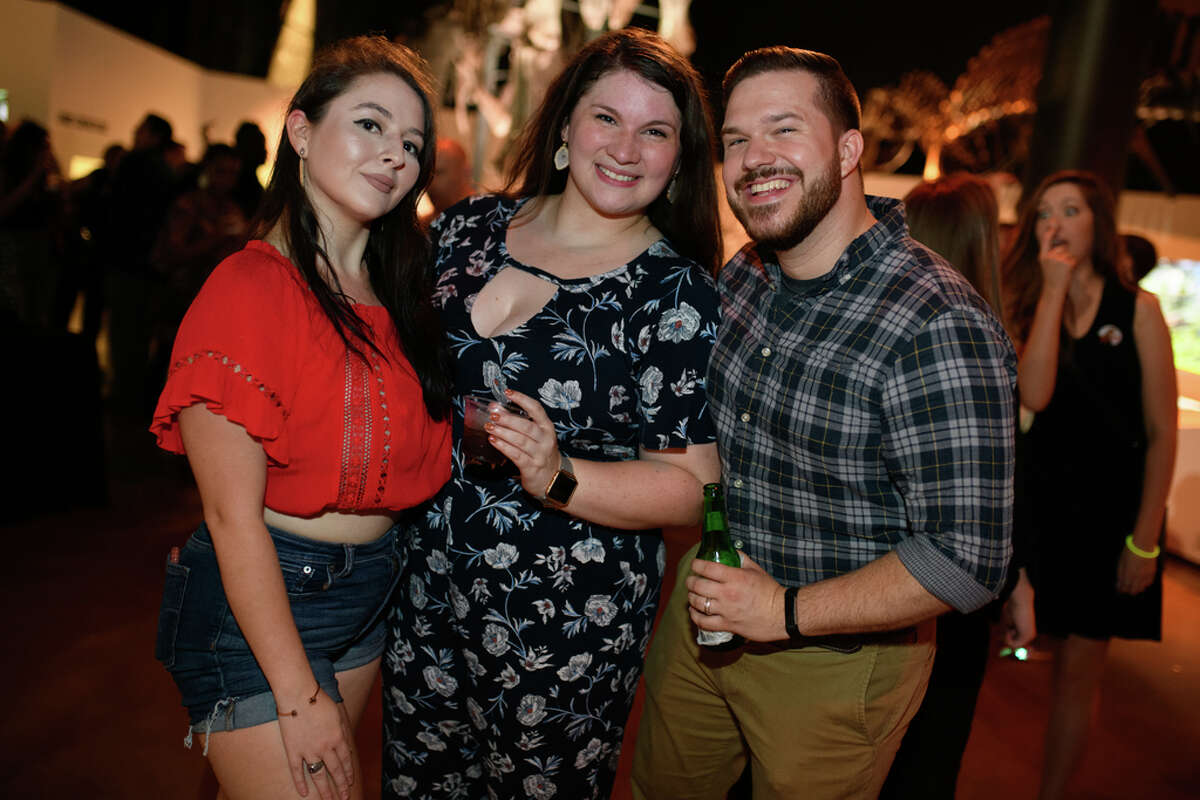 Guests party with dinosaurs at Houston Museum of Natural Science's