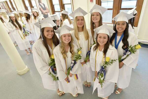Milford, Connecticut - Saturday, June 1, 2019: 103 seniors from the Academy of Our Lady of Mercy Lauralton Hall Class of 2019 in Milfordgraduated Saturday morning at the school.
