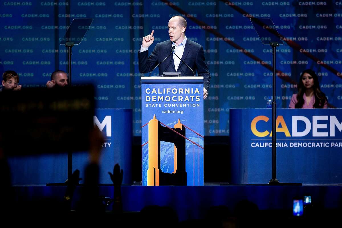California Democratic Party Chair candidate Rusty Hicks during the California Democratic Party Convention at the Moscone Convention Center on Saturday, June 1, 2019, in San Francisco, Calif.