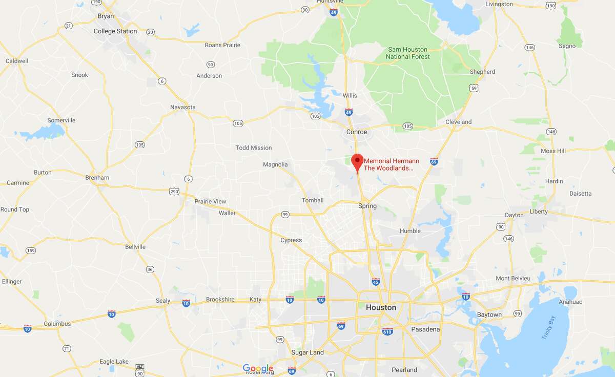 FILE - A screenshot of a Google Maps image of Memorial Hermann in The Woodlands, Texas. Saturday, a 3-year-old son of a Texas DPS officer was shot in a reported "accidental shooting" and taken to the hospital.